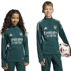 adidas Arsenal Trainingstrui 1/4-Zip 2025-2026 Kids Donkergroen Grijs