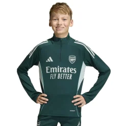 adidas Arsenal Trainingstrui 1/4-Zip 2025-2026 Kids Donkergroen Grijs