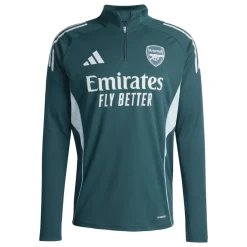 adidas Arsenal Trainingstrui 1/4-Zip 2025-2026 Donkergroen Grijs