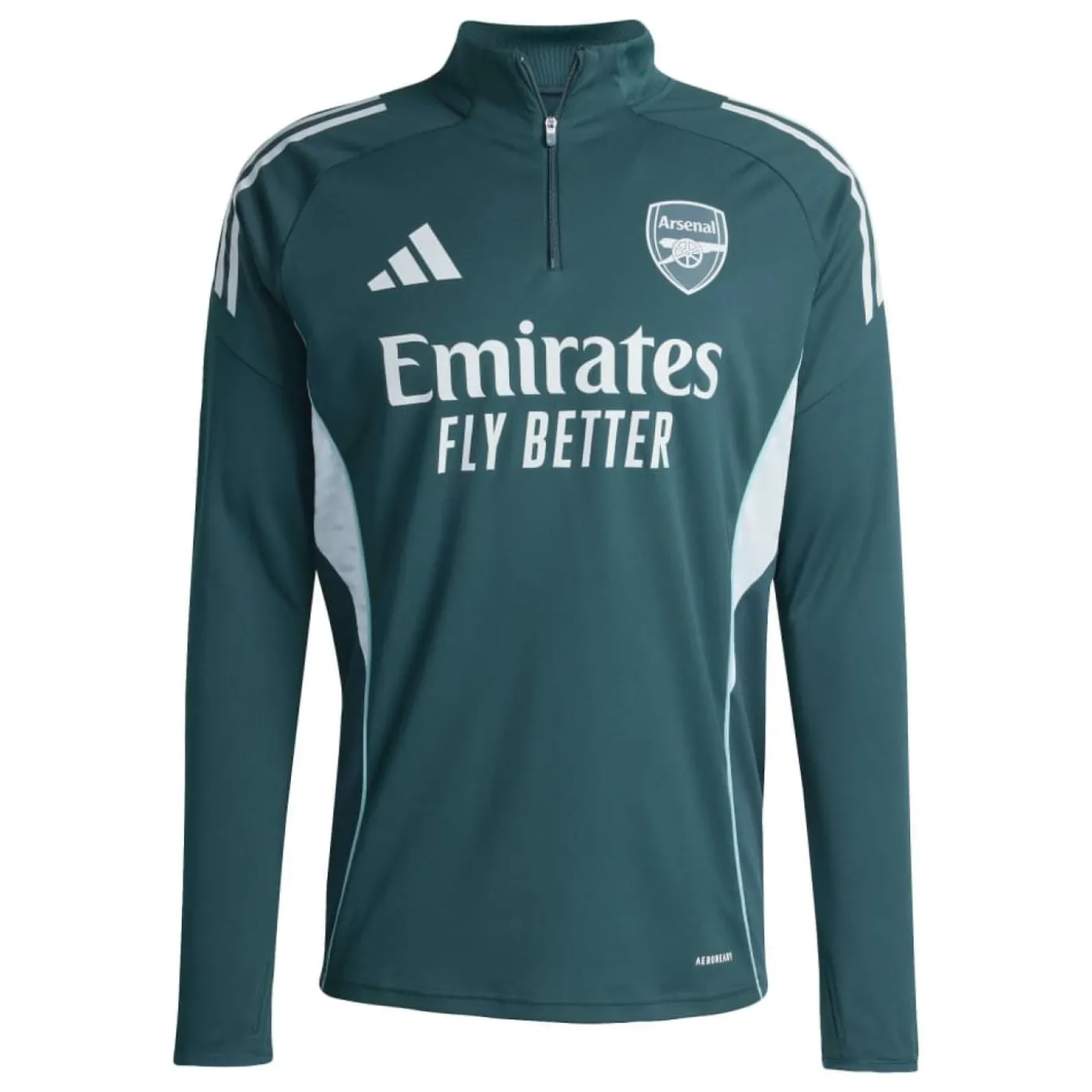 adidas Arsenal Trainingstrui 1/4-Zip 2025-2026 Donkergroen Grijs