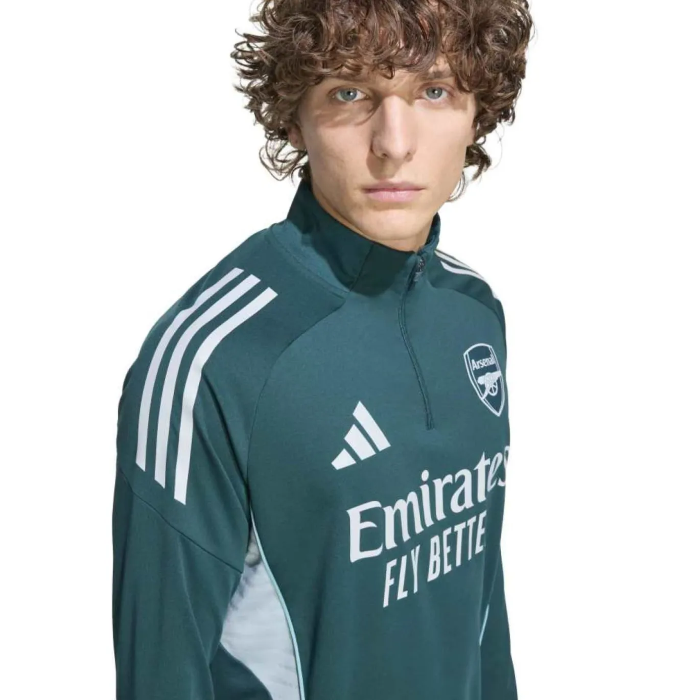 adidas Arsenal Trainingstrui 1/4-Zip 2025-2026 Donkergroen Grijs
