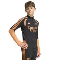 adidas Arsenal Trainingstrui 1/4-Zip 2026-2027 Kids Zwart Oranje