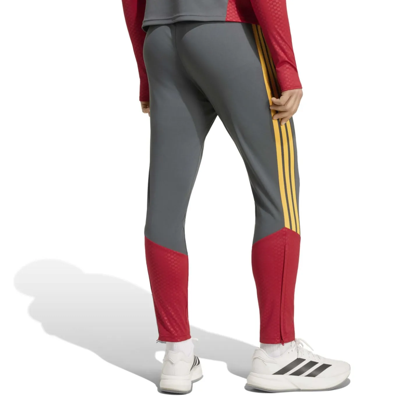 adidas AS Roma Trainingsbroek 2026-2027 Donkergrijs Rood Oranje