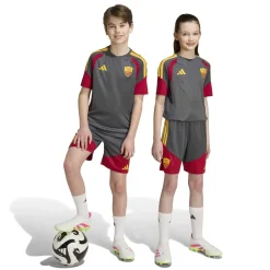 adidas AS Roma Trainingsbroekje 2026-2027 Kids Donkergrijs Rood Oranje