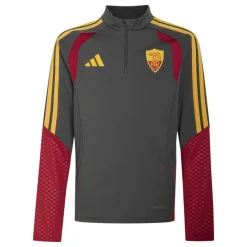 adidas AS Roma Trainingspak 1/4-Zip 2026-2027 Kids Donkergrijs Rood Oranje