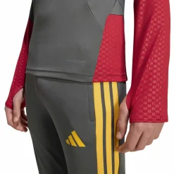 adidas AS Roma Trainingspak 1/4-Zip 2026-2027 Kids Donkergrijs Rood Oranje