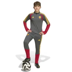 adidas AS Roma Trainingspak 1/4-Zip 2026-2027 Kids Donkergrijs Rood Oranje