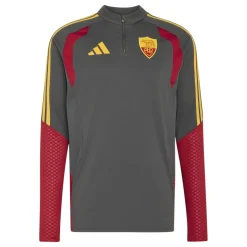 adidas AS Roma Trainingspak 1/4-Zip 2026-2027 Donkergrijs Rood Oranje