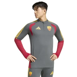 adidas AS Roma Trainingspak 1/4-Zip 2026-2027 Donkergrijs Rood Oranje