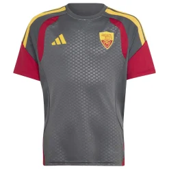 adidas AS Roma Trainingsshirt 2026-2027 Kids Donkergrijs Rood Oranje