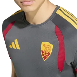 adidas AS Roma Trainingsshirt 2026-2027 Donkergrijs Rood Oranje