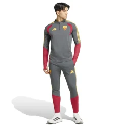 adidas AS Roma Trainingstrui 1/4-Zip 2026-2027 Donkergrijs Rood Oranje