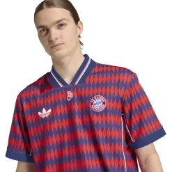 adidas Bayern München Lifestyler T-Shirt Rood Blauw Wit
