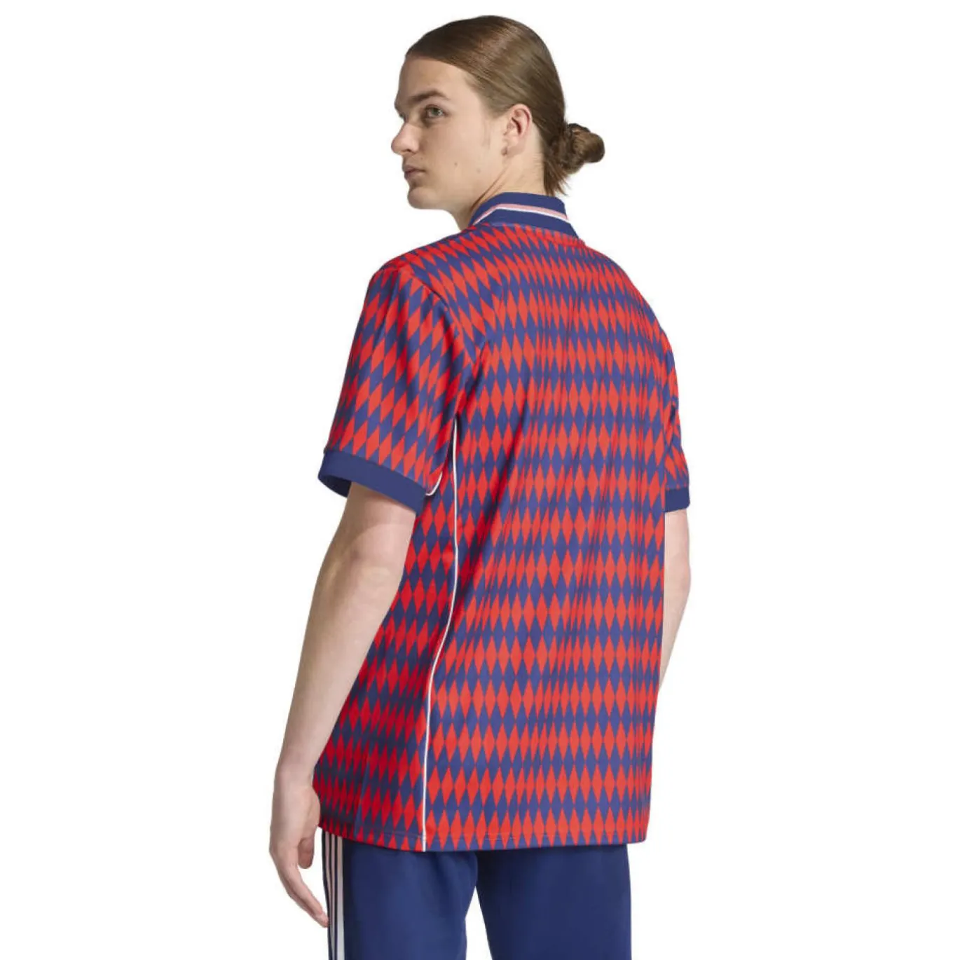 adidas Bayern München Lifestyler T-Shirt Rood Blauw Wit