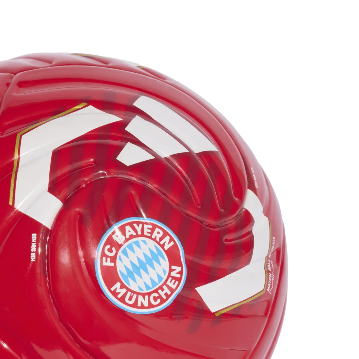 adidas Bayern München Mini Voetbal Maat 1 2026-2027 Rood Wit Goud