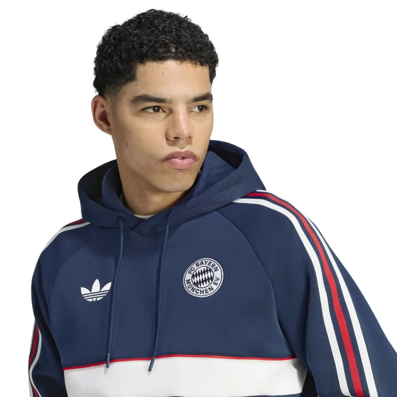 adidas Bayern München Originals Hoodie Donkerblauw Wit Rood