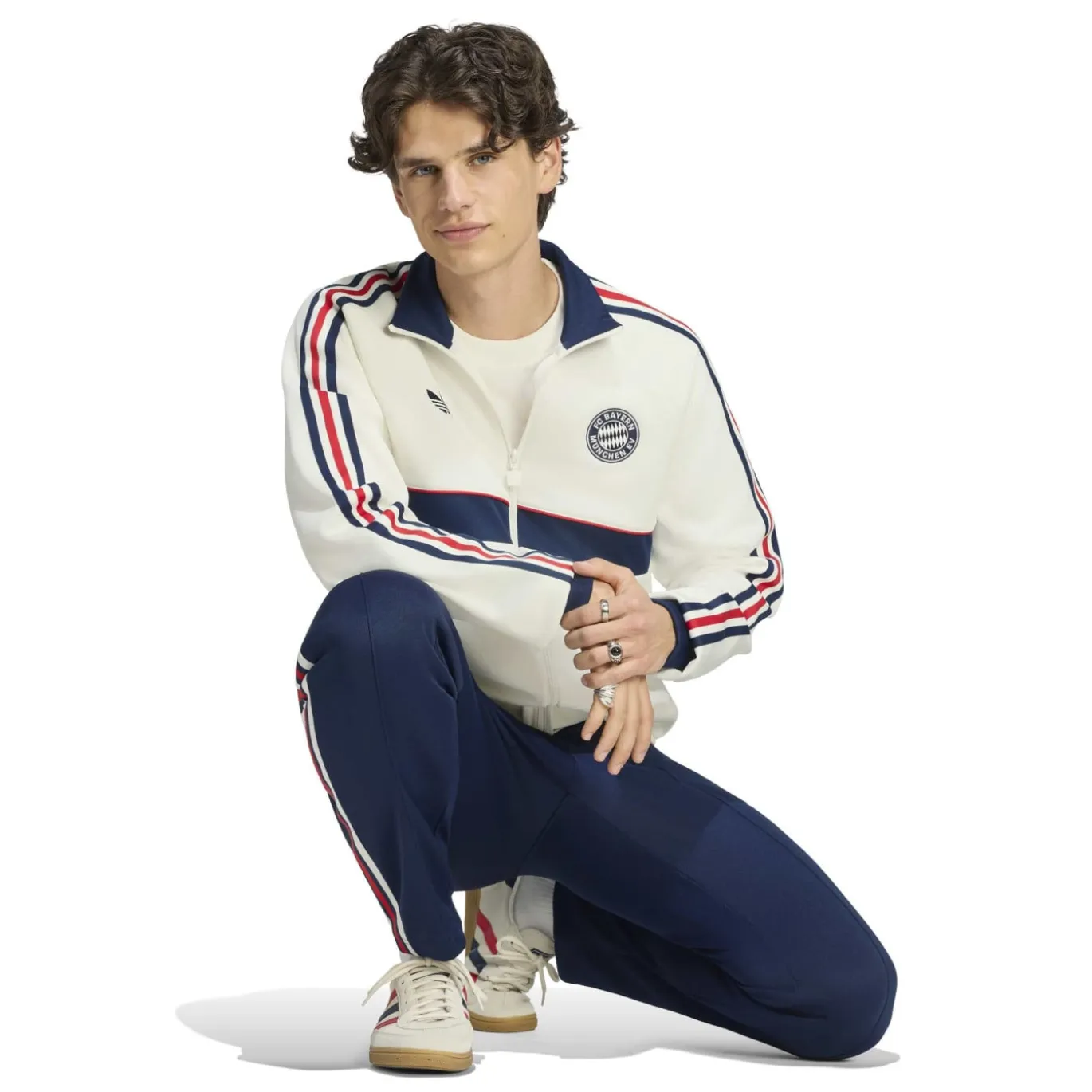 adidas Bayern München Originals Trainingsjack Wit Donkerblauw Rood