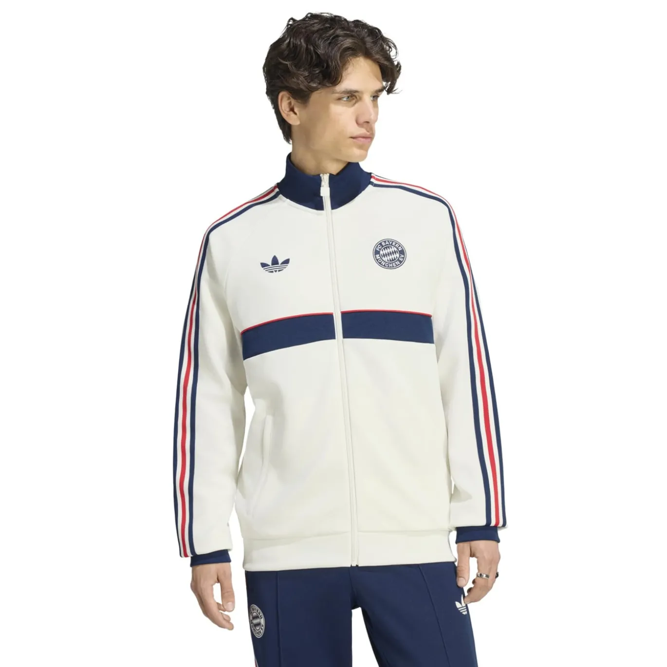 adidas Bayern München Originals Trainingsjack Wit Donkerblauw Rood
