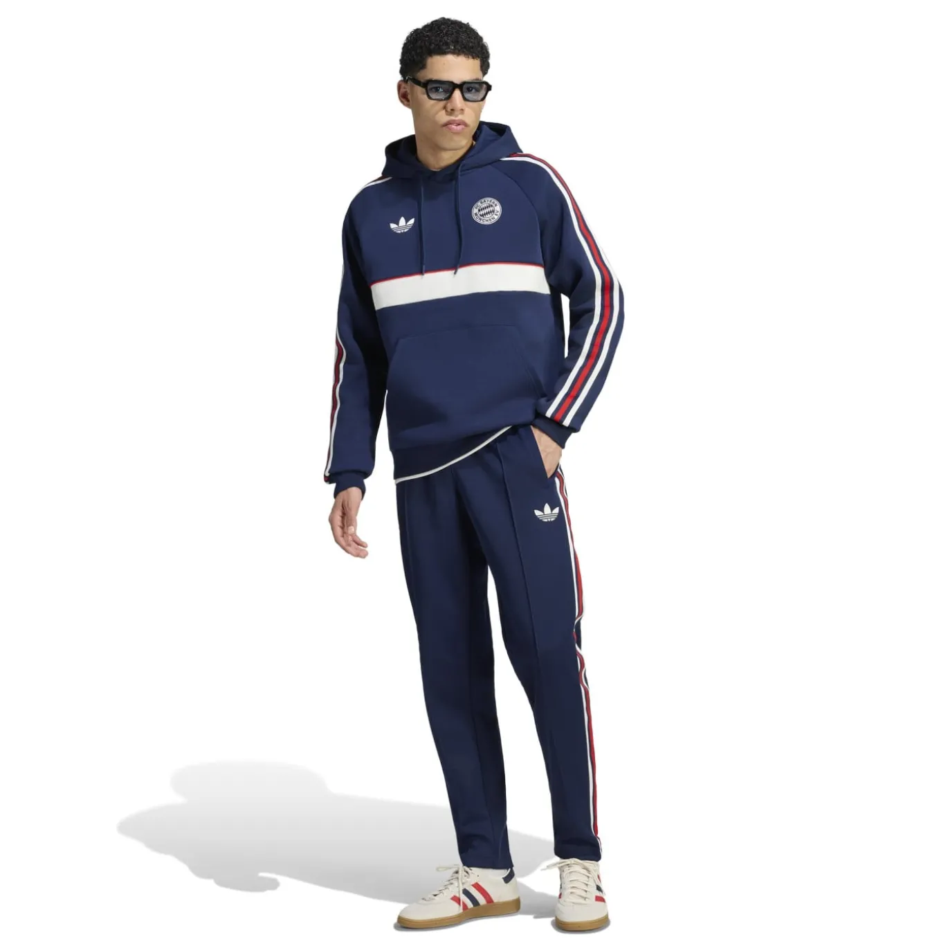 adidas Bayern München Originals Trainingsbroek Donkerblauw Wit Rood