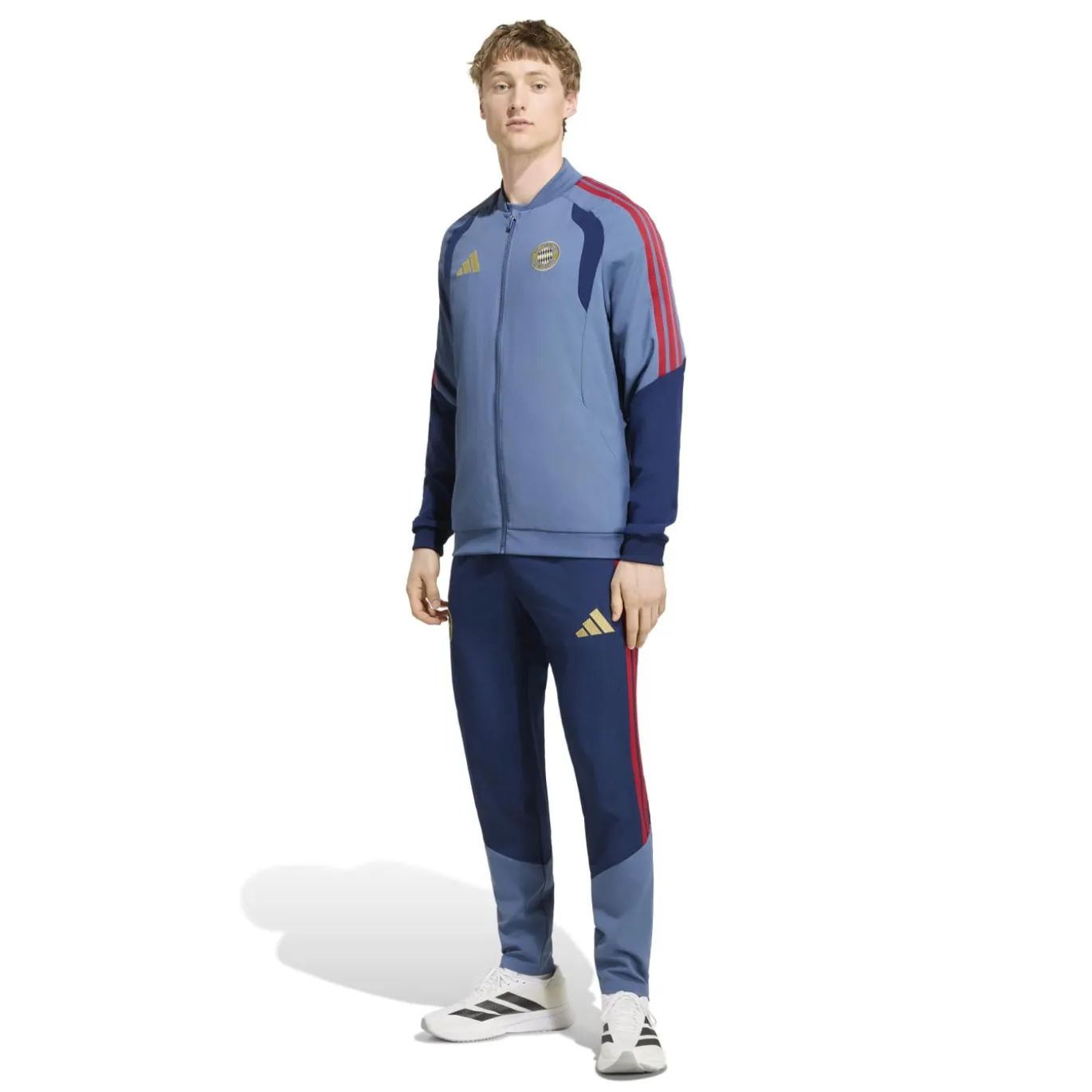 adidas Bayern München Presentatie Trainingsjack 2026-2027 Donkerblauw Rood Goud