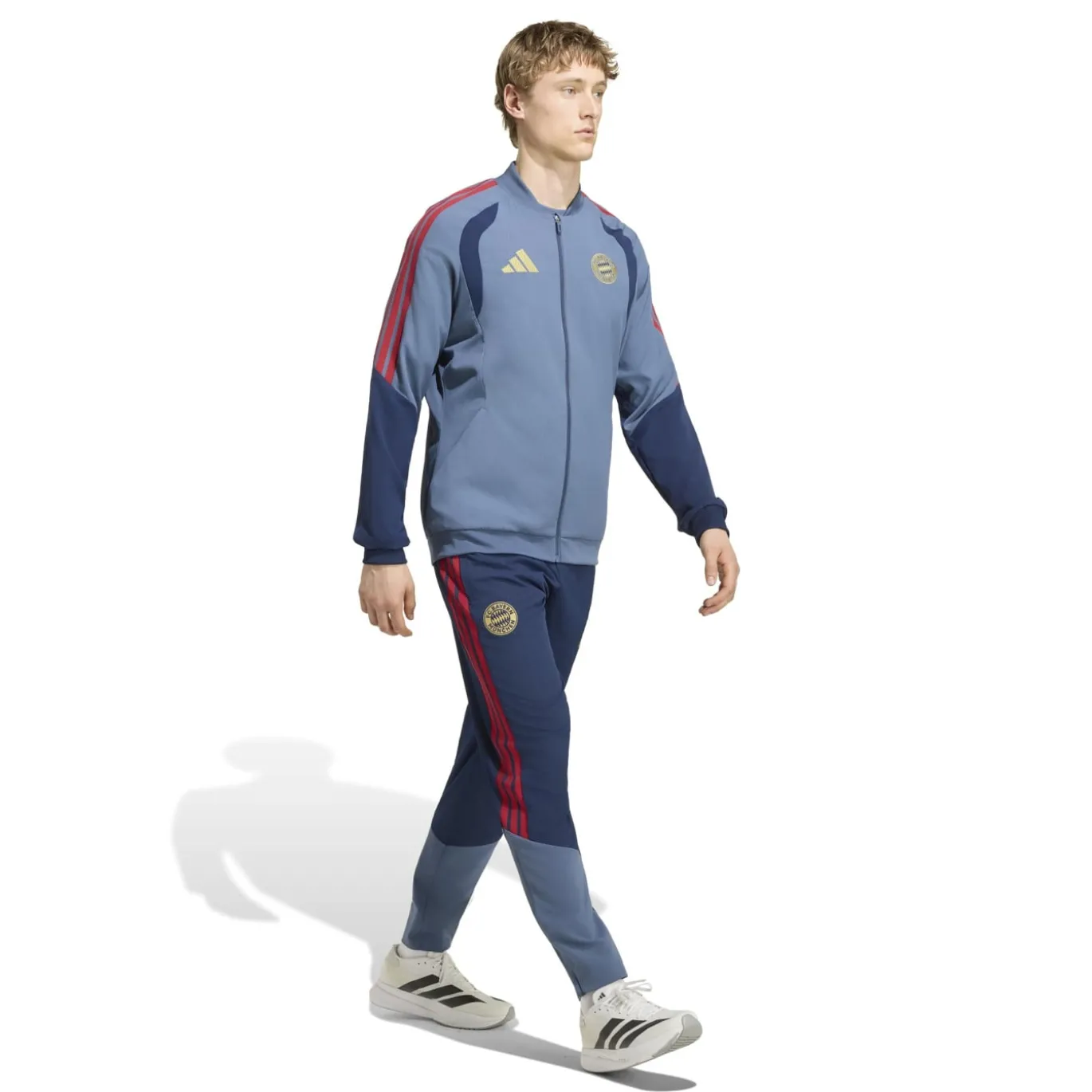 adidas Bayern München Presentatie Trainingspak 2026-2027 Donkerblauw Rood Goud