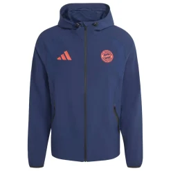 adidas Bayern München Tiro Travel Trainingsjack 2026-2027 Donkerblauw Rood