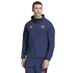 adidas Bayern München Tiro Travel Trainingsjack 2026-2027 Donkerblauw Rood
