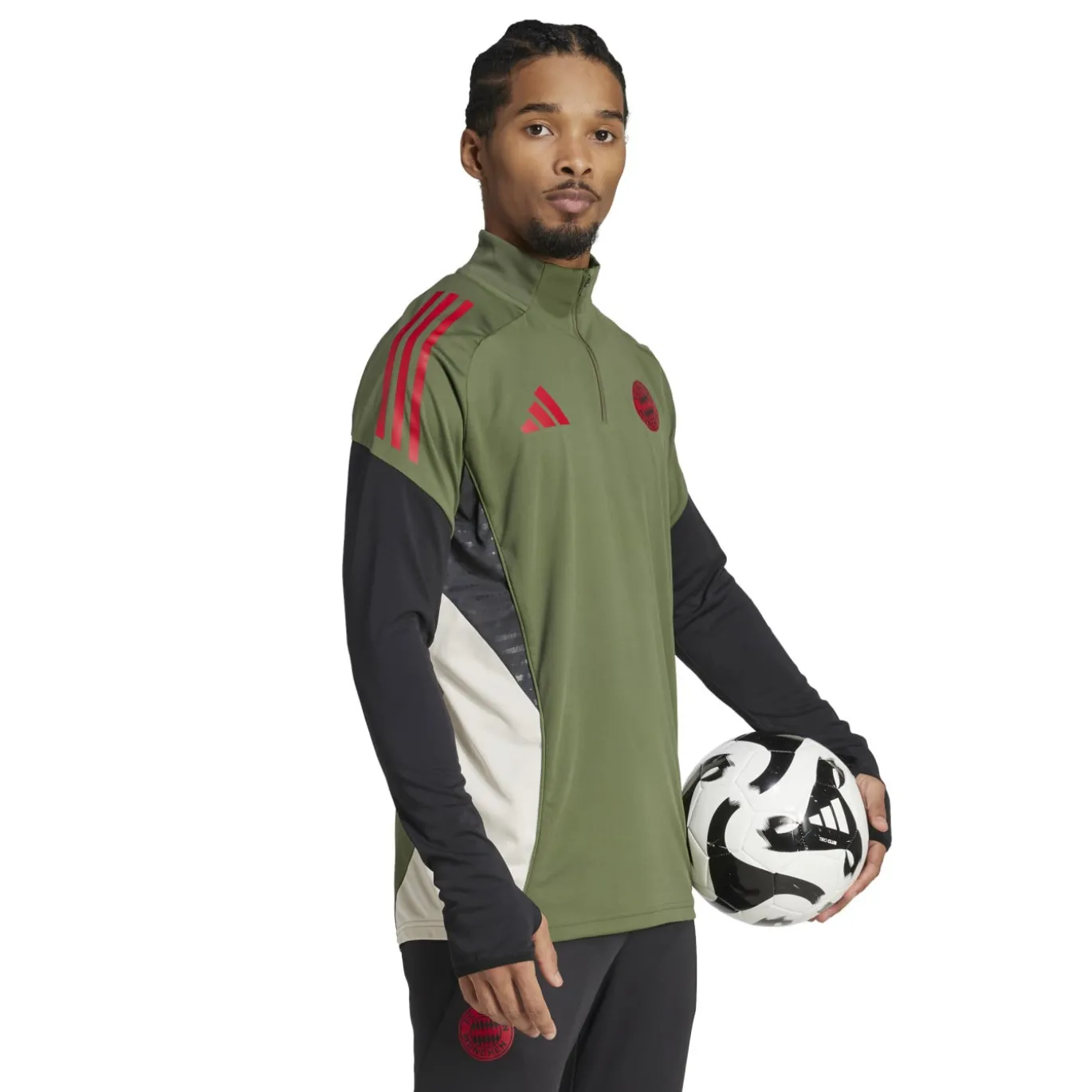 adidas Bayern München Trainingspak 1/4-Zip Europees 2025-2026 Groen Zwart Rood