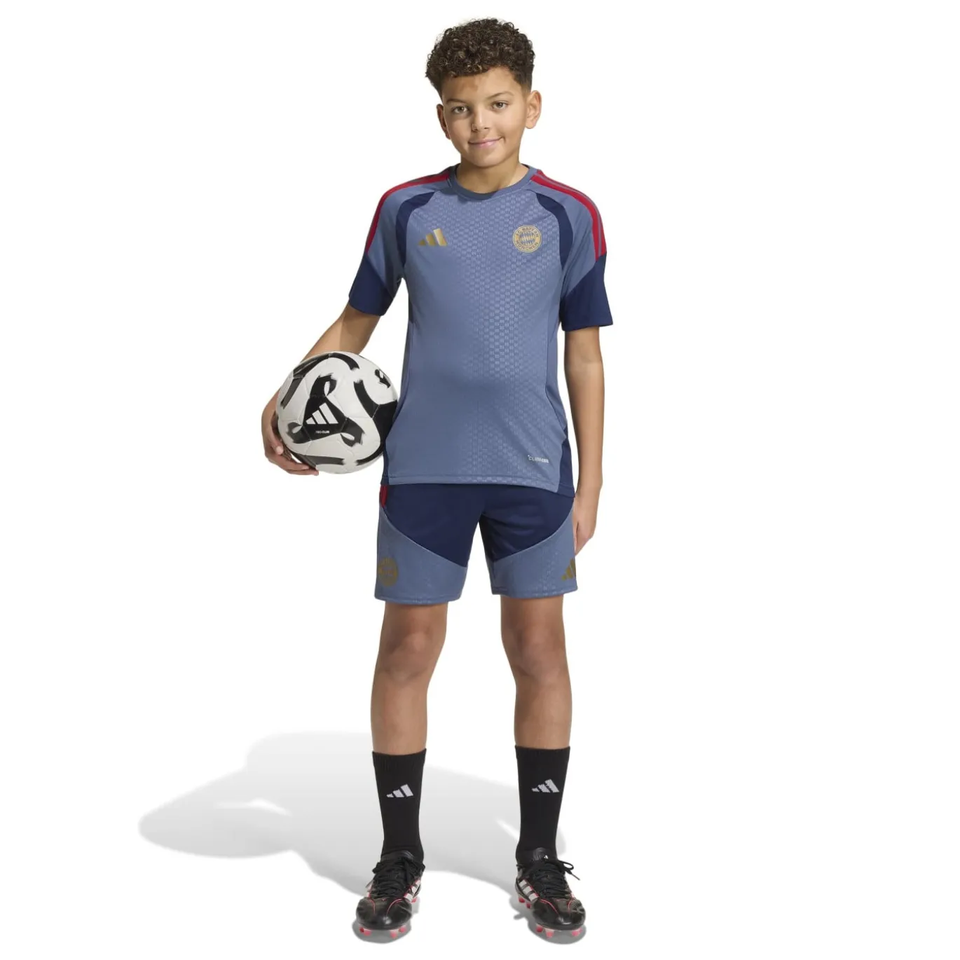 adidas Bayern München Trainingsset 2026-2027 Kids Donkerblauw Rood Goud