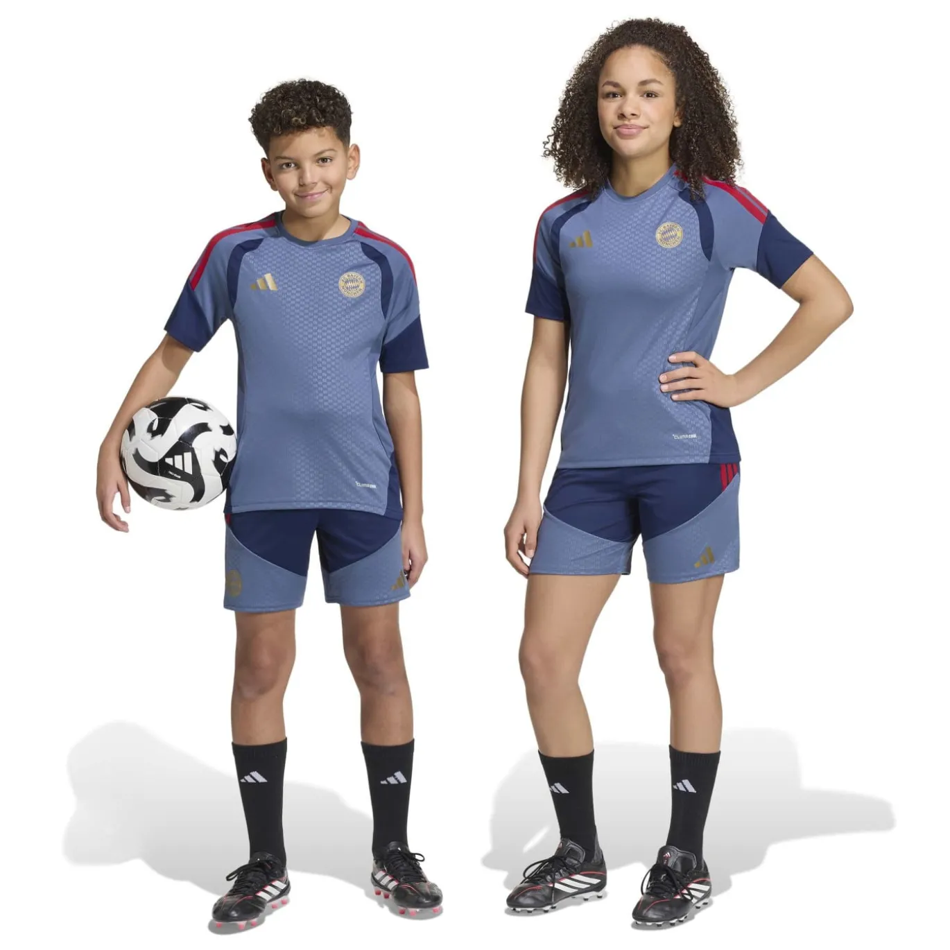 adidas Bayern München Trainingsbroekje 2026-2027 Kids Donkerblauw Rood Goud