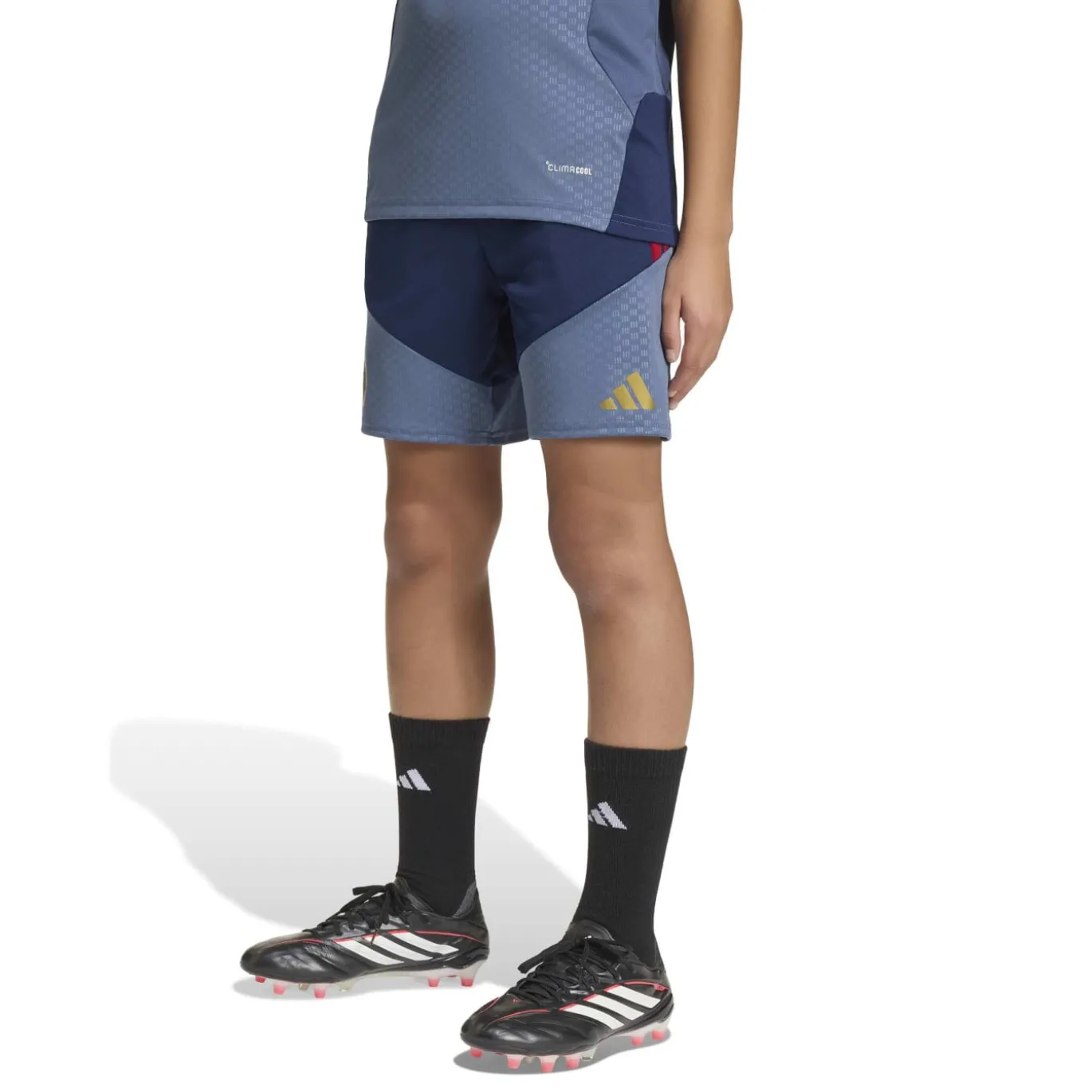 adidas Bayern München Trainingsbroekje 2026-2027 Kids Donkerblauw Rood Goud