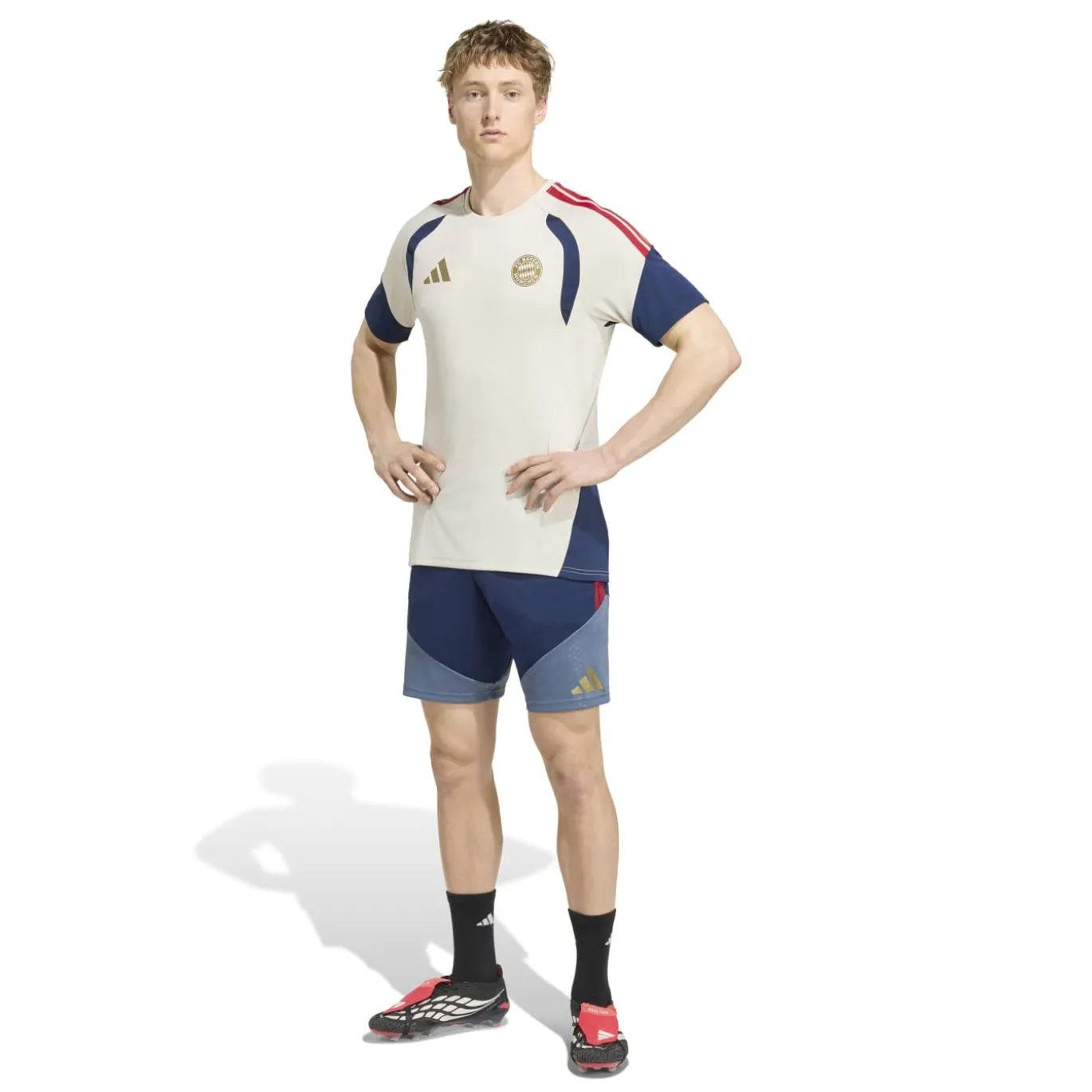 adidas Bayern München Trainingsshirt 2026-2027 Beige Donkerblauw Rood Goud