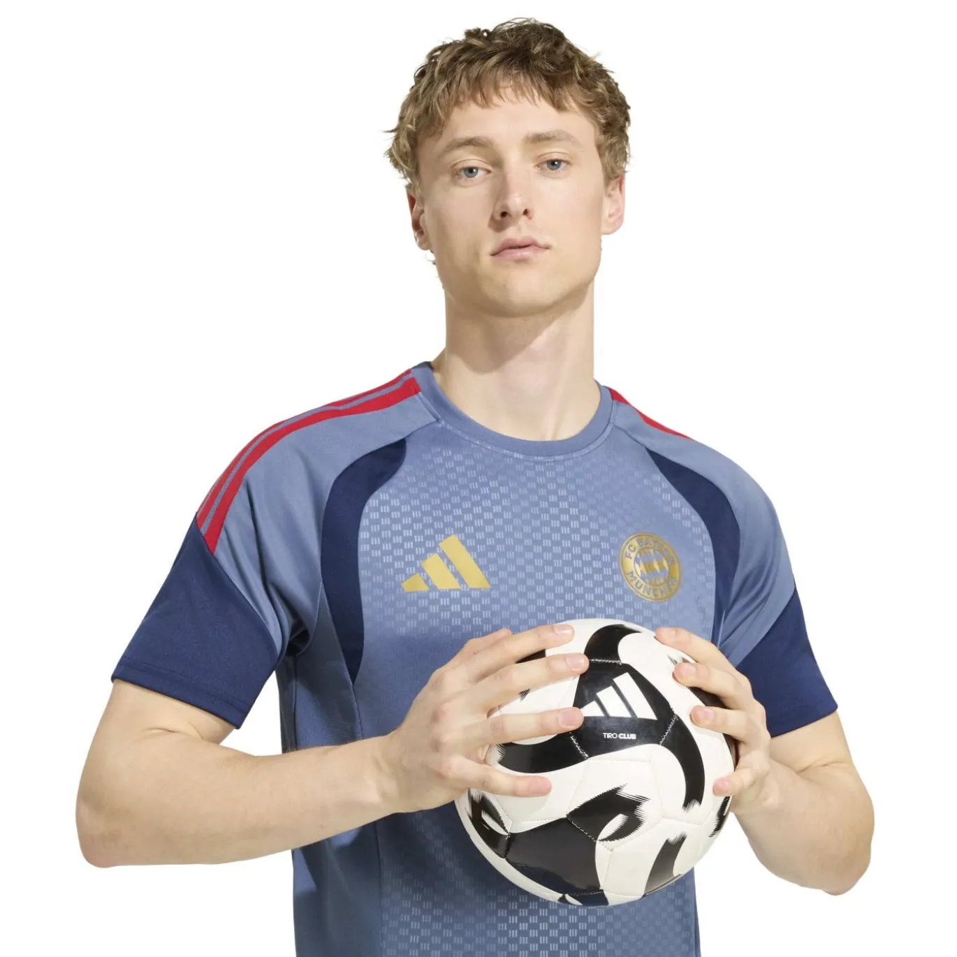 adidas Bayern München Trainingsshirt 2026-2027 Donkerblauw Rood Goud