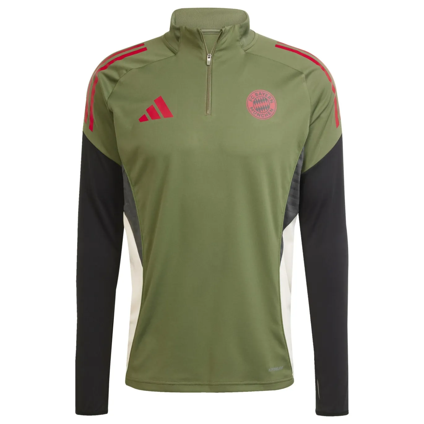 adidas Bayern München Trainingstrui 1/4-Zip Europees 2025-2026 Groen Rood Zwart