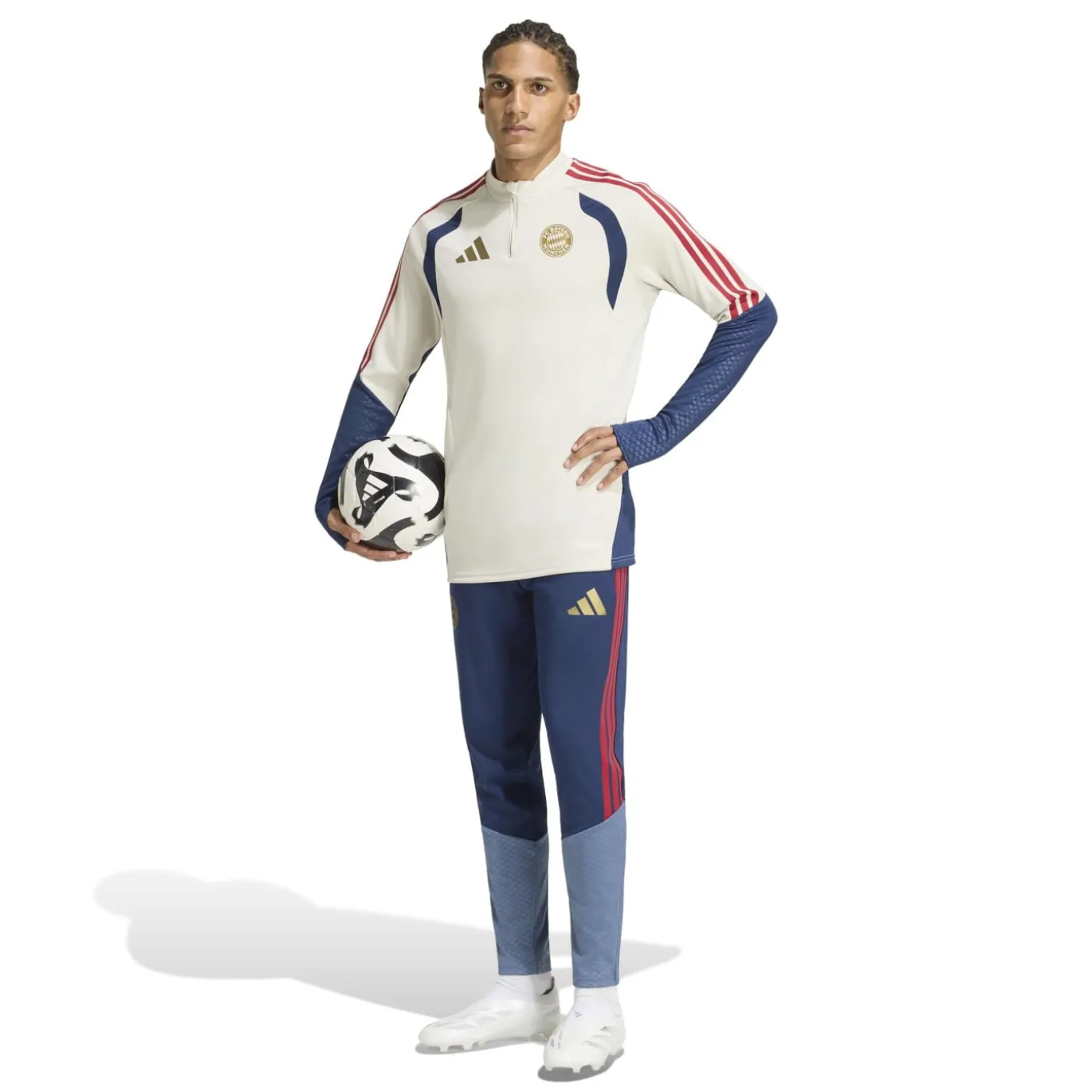 adidas Bayern München Trainingsbroek 2026-2027 Donkerblauw Rood Goud