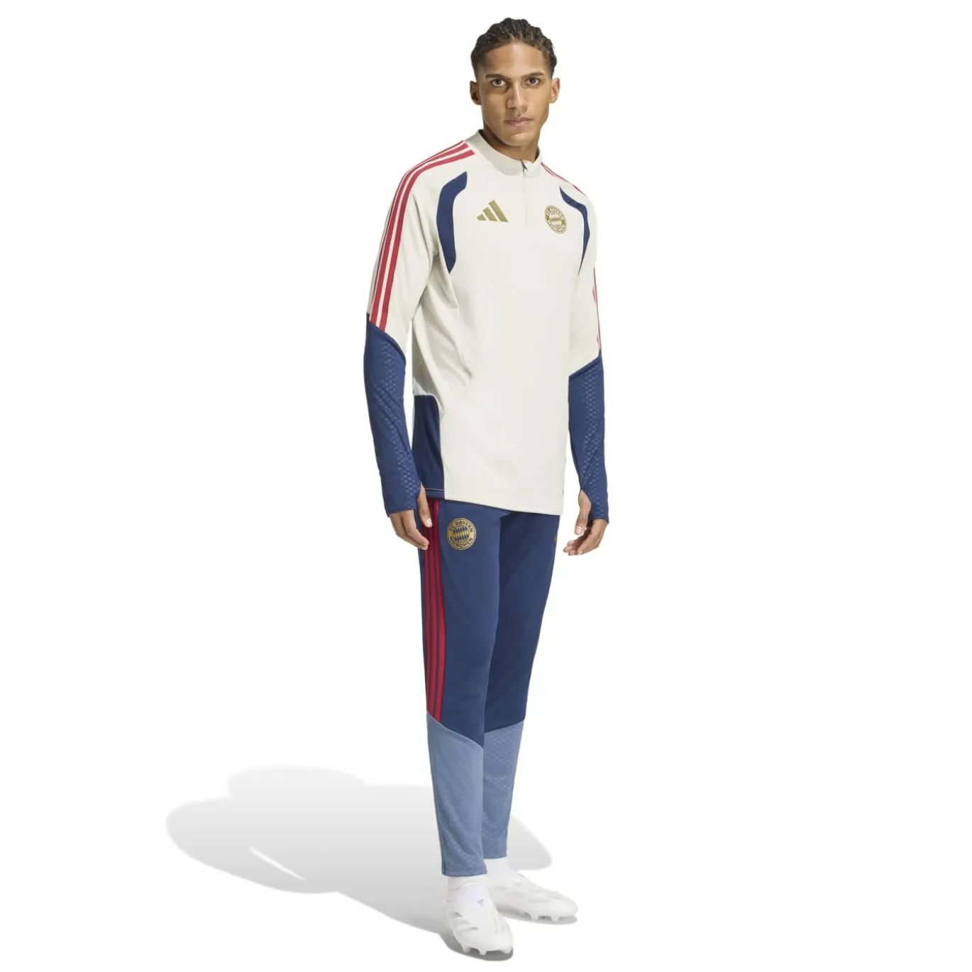 adidas Bayern München Trainingsbroek 2026-2027 Donkerblauw Rood Goud