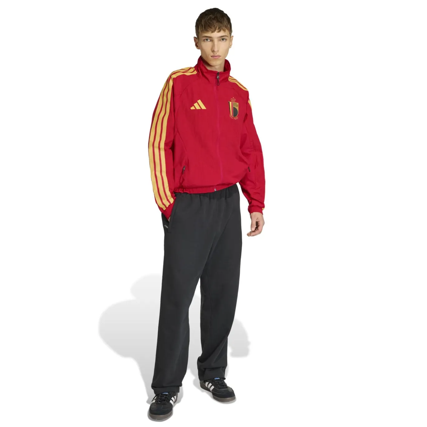 adidas België Anthem Trainingsjack 2026-2028 Rood Geel Zwart