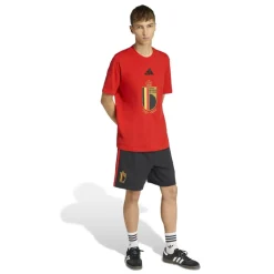 adidas België DNA Graphic T-Shirt 2026-2028 Rood Zwart