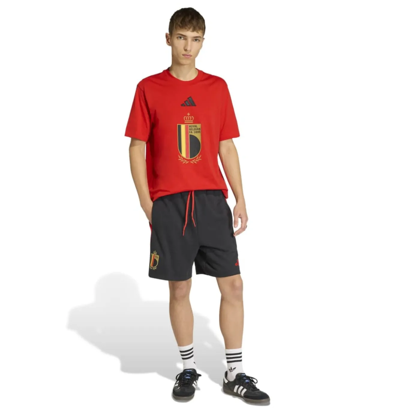 adidas België DNA Graphic T-Shirt 2026-2028 Rood Zwart