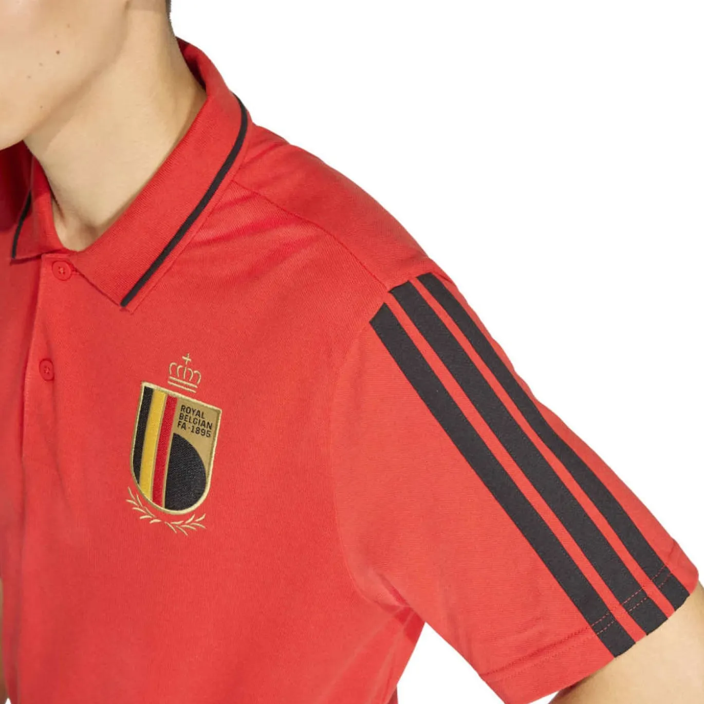 adidas België DNA Polo 2026-2028 Rood Zwart