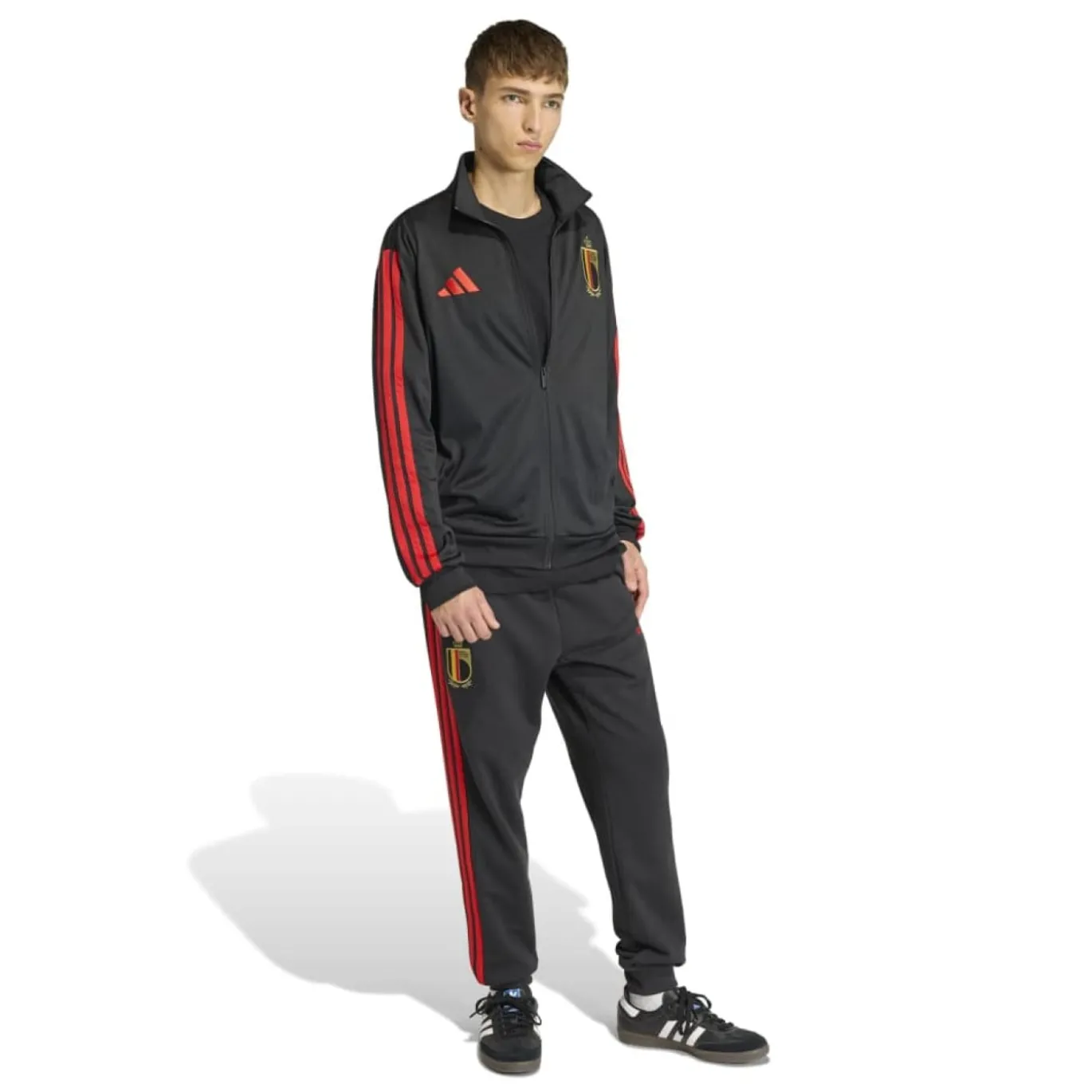 adidas België DNA Trainingsjack 2026-2028 Zwart Rood