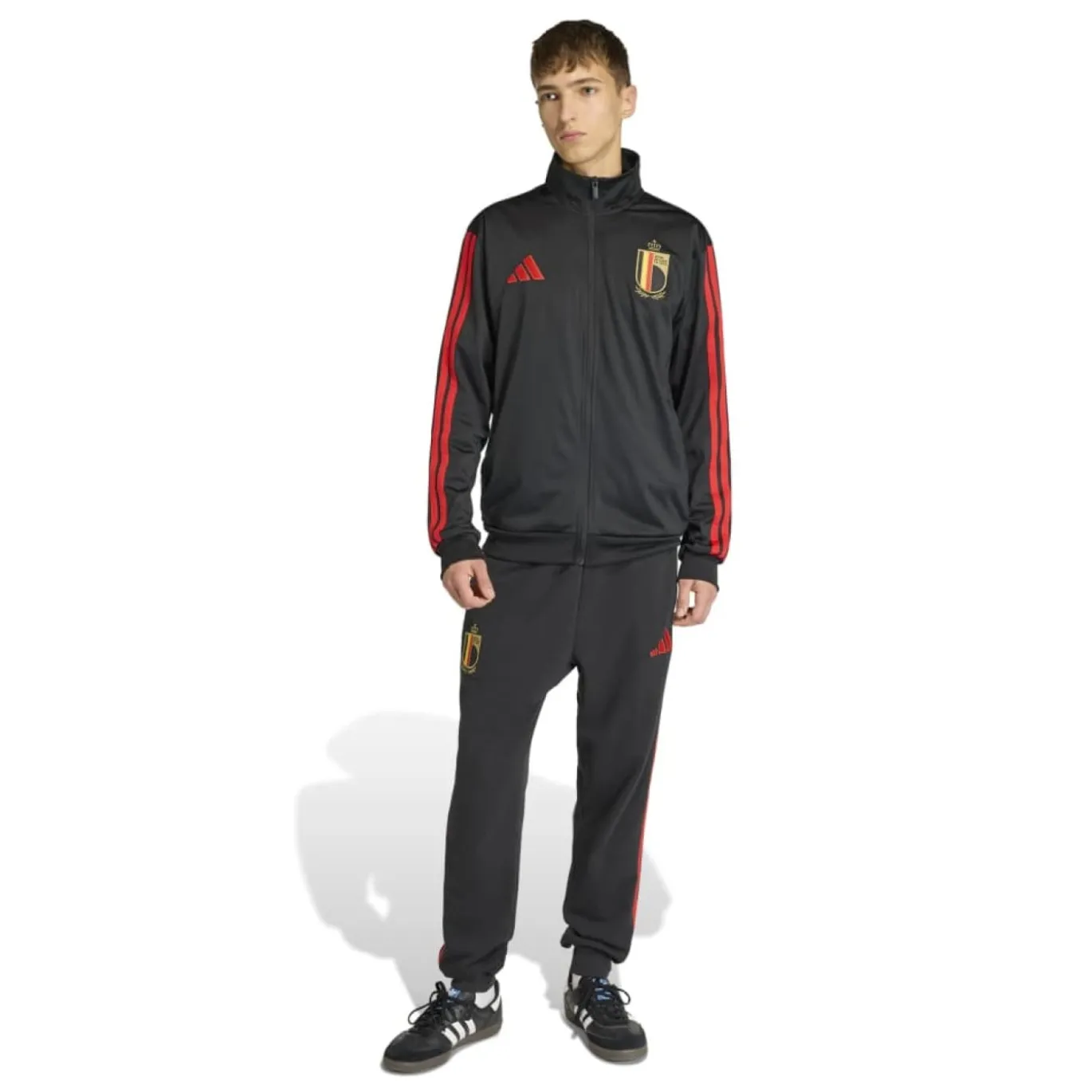 adidas België DNA Trainingsjack 2026-2028 Zwart Rood