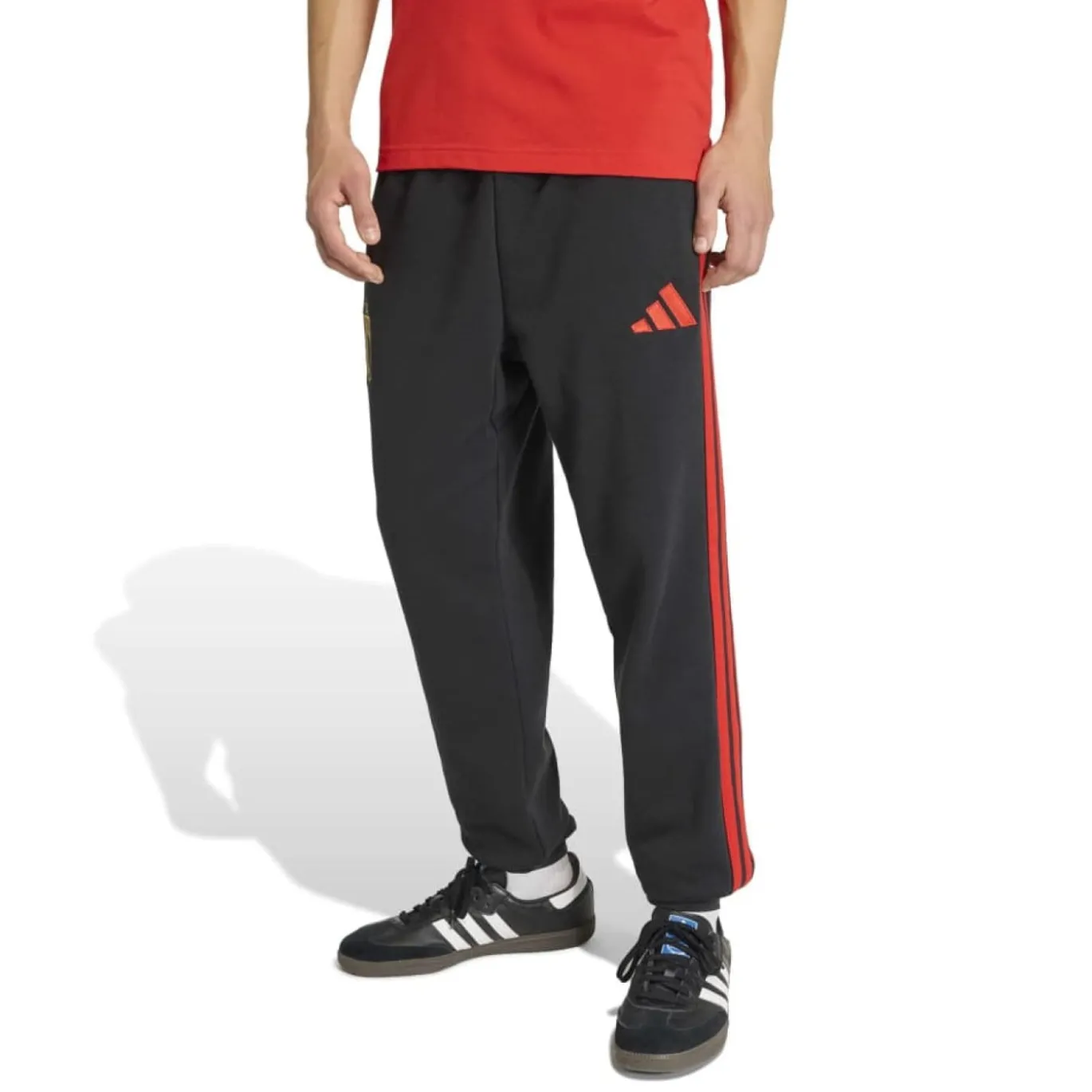 adidas België DNA Trainingspak Full-Zip 2026-2028 Zwart Rood