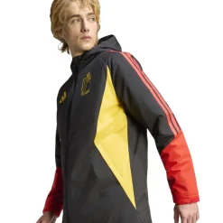adidas België Lange Winterjas 2026-2028 Zwart Geel Rood