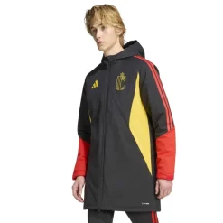 adidas België Lange Winterjas 2026-2028 Zwart Geel Rood