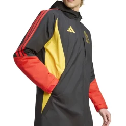 adidas België Lange Winterjas 2026-2028 Zwart Geel Rood