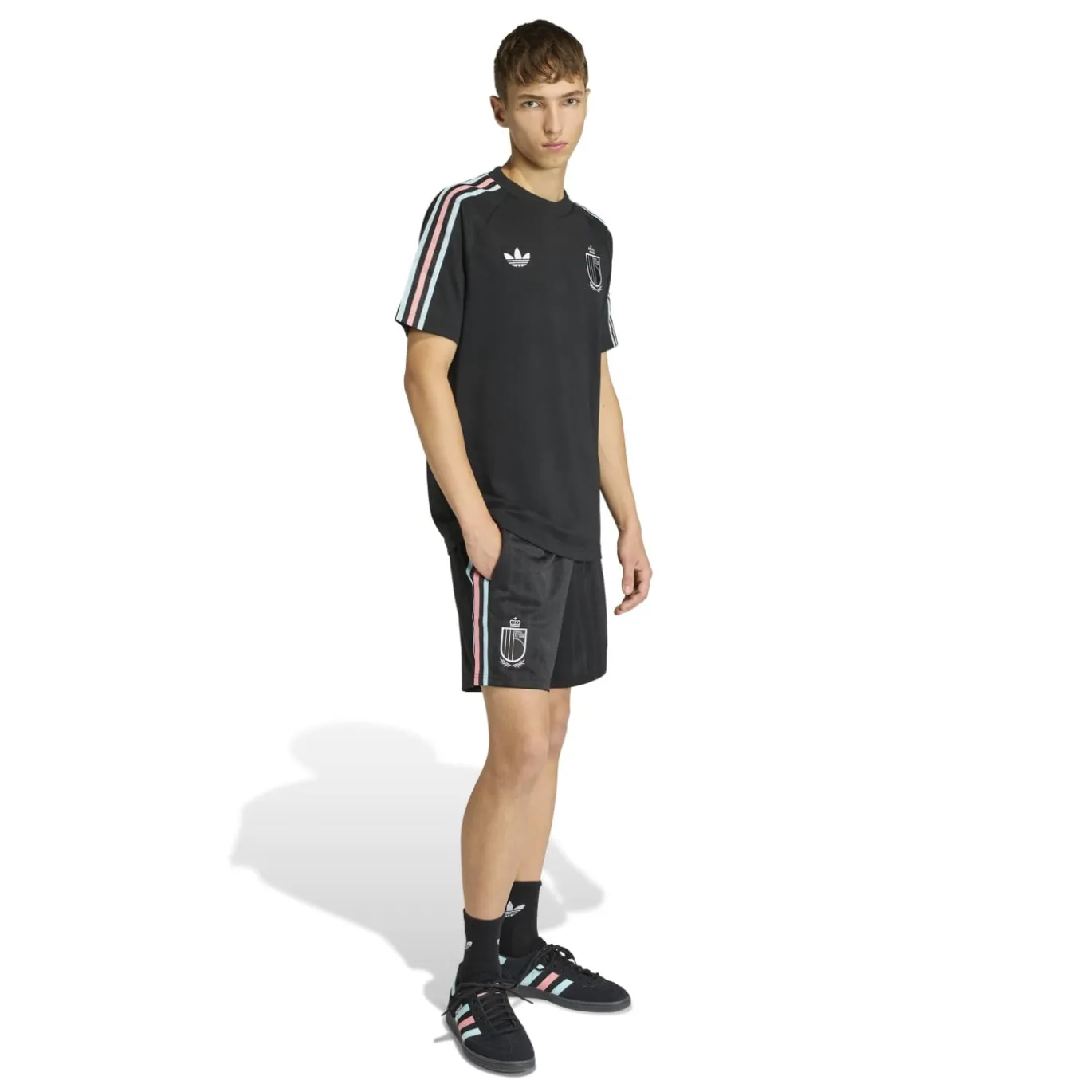 adidas België Originals Broekje Zwart Lichtblauw Roze