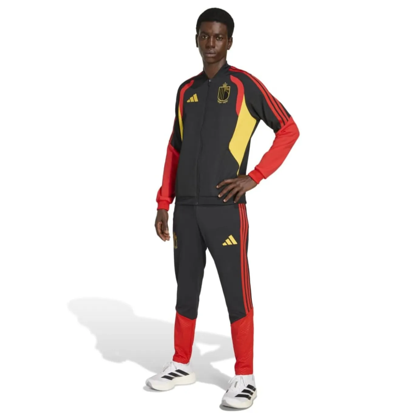 adidas België Presentatie Trainingspak 2026-2028 Zwart Rood Geel