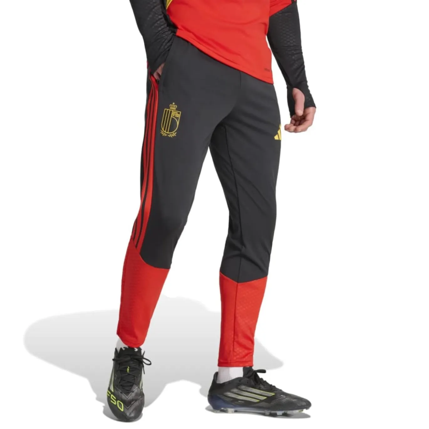 adidas België Presentatie Trainingspak 2026-2028 Zwart Rood Geel