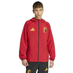 adidas België Tiro Travel Trainingspak Hooded Full-Zip 2026-2028 Rood Zwart